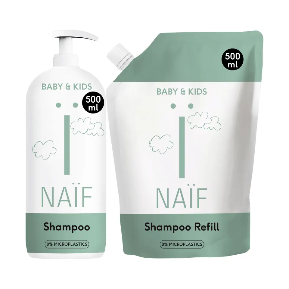 Voordeelset Voedende Shampoo Pompfles & Navulverpakking voor Baby & Kids 500ml