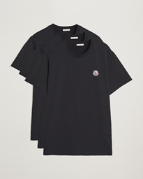 Moncler 3-Pack Logo T-Shirt Grey/White/Black