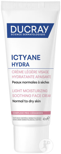 Ducray Ictyane Hydra Crème Légère Hydratante Apaisante Visage 40ml
