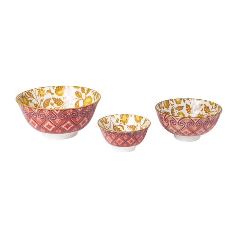 Schaaltje Jona - geel/rood- ø15.8x7.3 cm