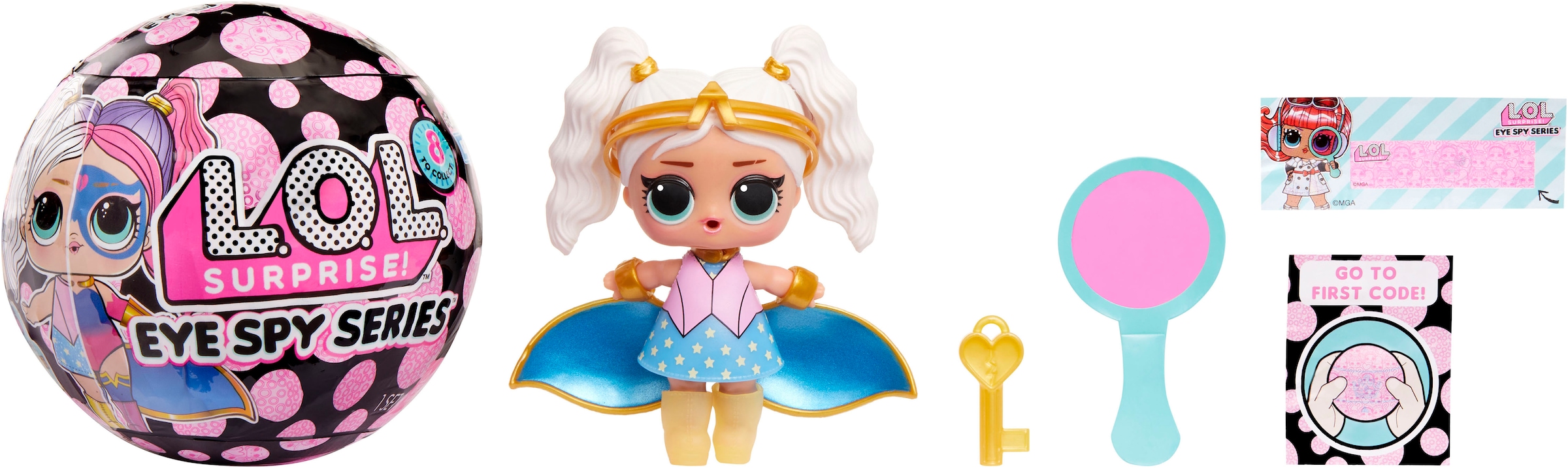 L.O.L. SURPRISE! Anziehpuppe »L.O.L. Surprise Eye Spy Tots« mit magischem Farbwechsel; Lieferung erfolgt sortiert