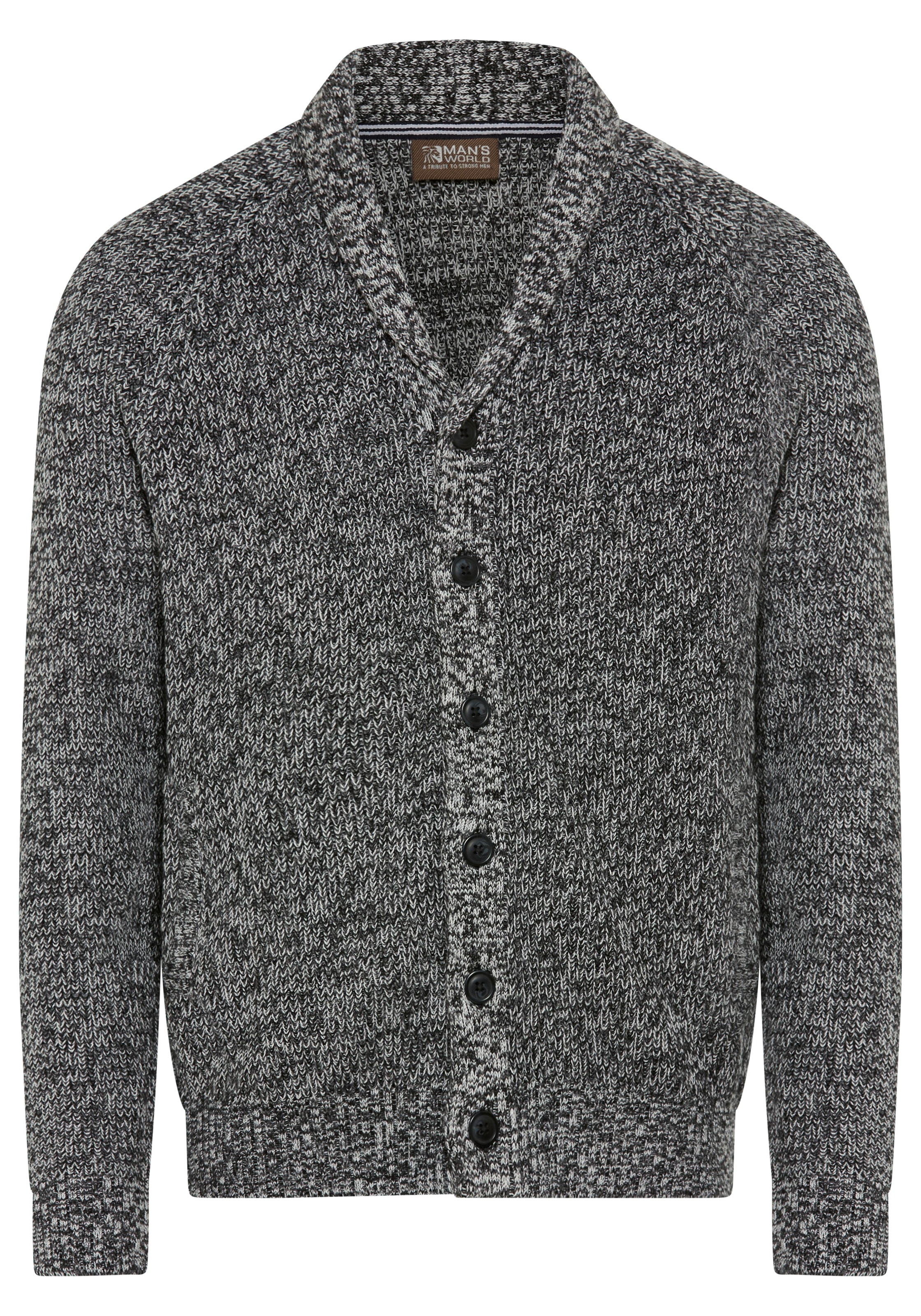 Man's World Strickjacke »Neue Kollektion! Mit Knopfleiste und Taschen«, melierte Optik ,weicher Griff, Perfekt für die kältere Jahreszeit