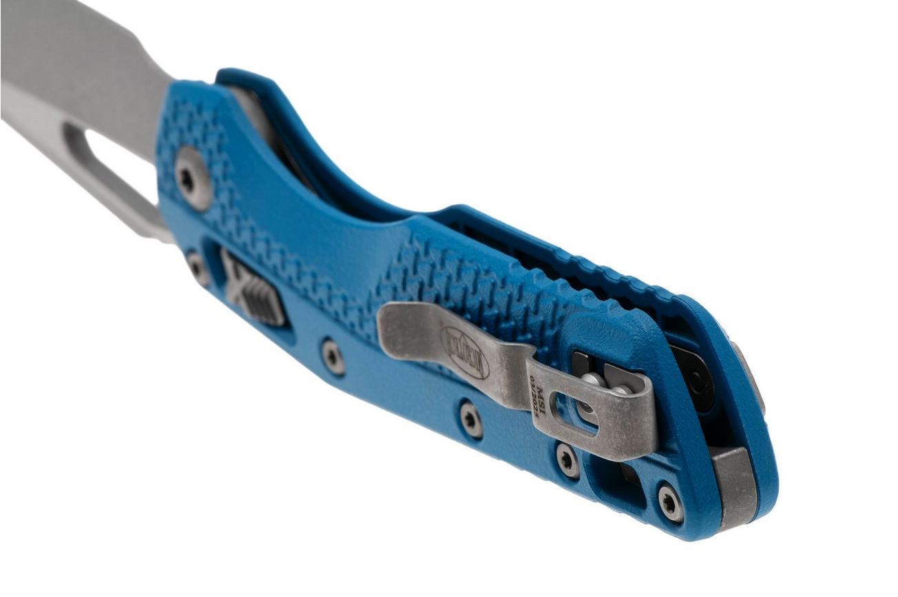 Microtech MSI Standard Issue 210T-10APPMCBL, Apocalyptic Stonewashed M390MK, Blue Polymer zakmes
