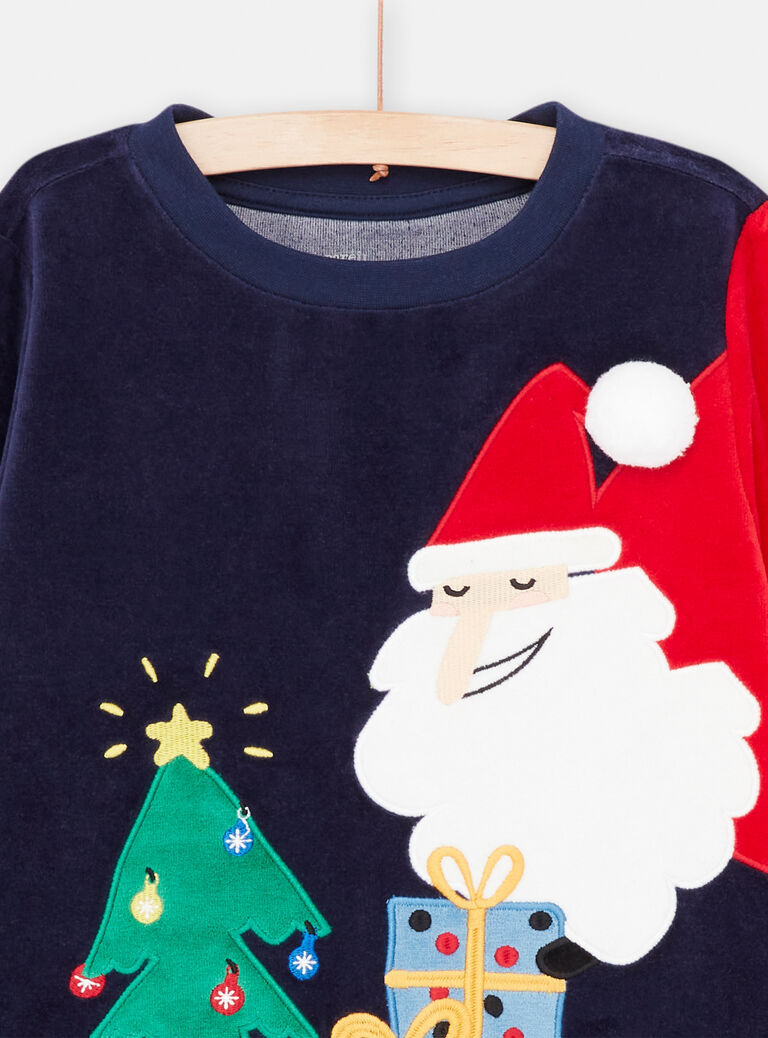 Pyjama NOEL à pompom pour enfant garçon