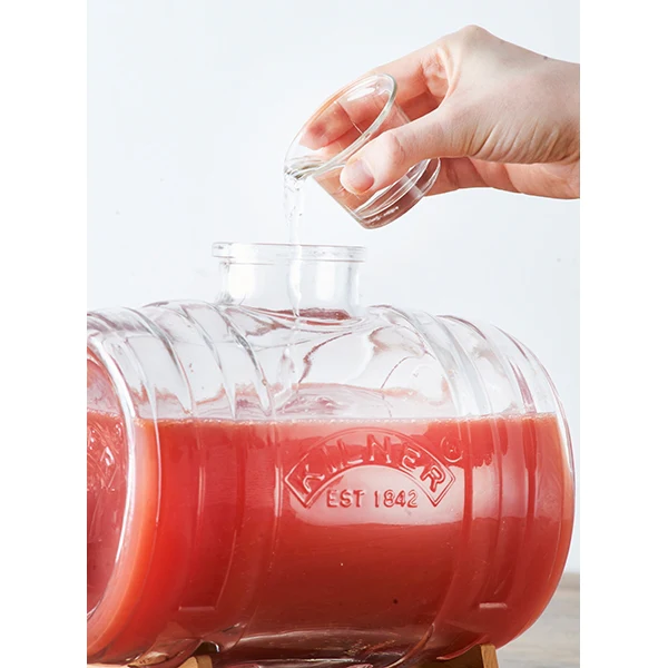 Distributeur de boisson Barrel avec robinet cuivré et support 3,5 L Ki