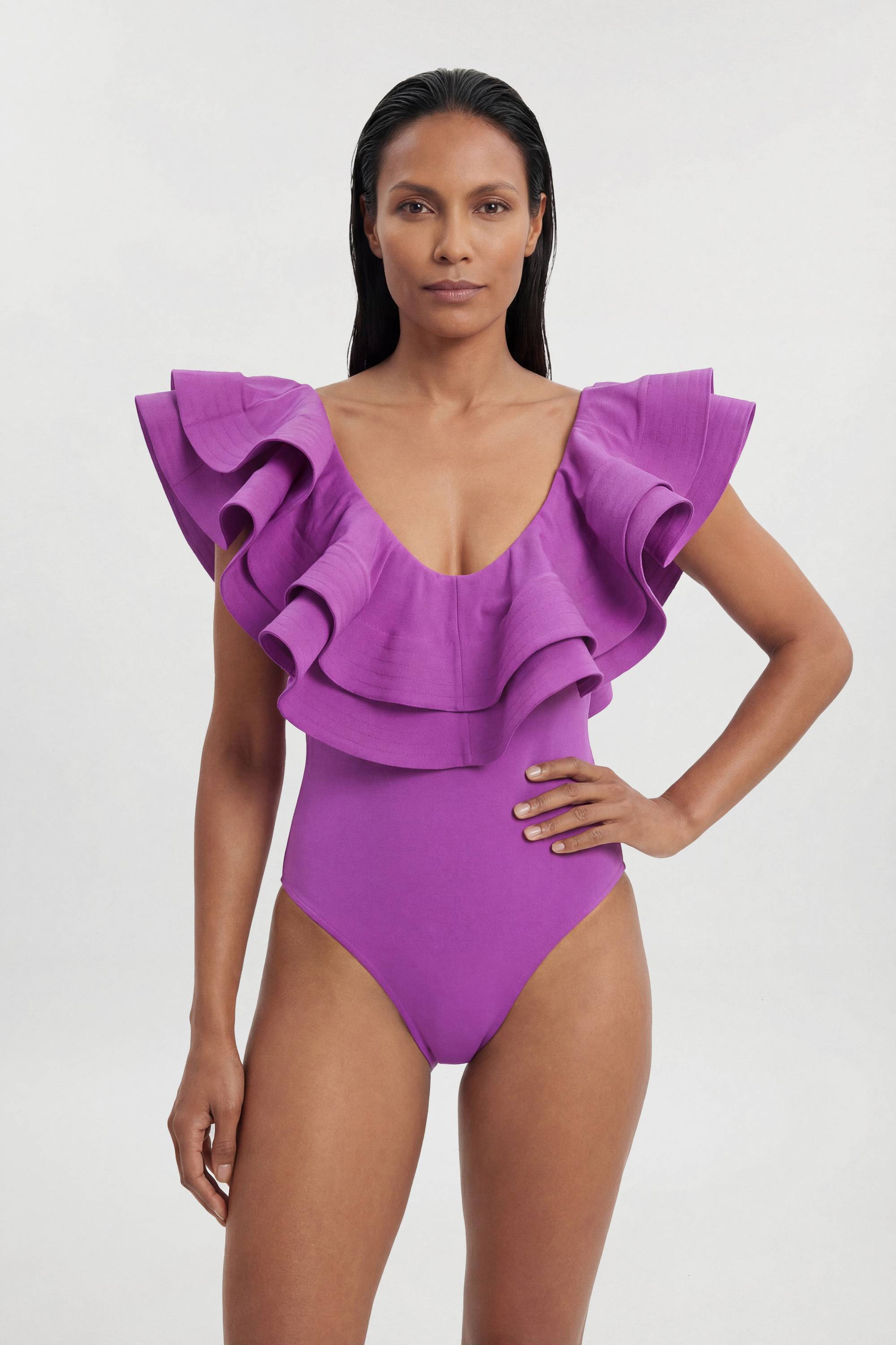 KarenMillen Maillot de bain à volants Drama