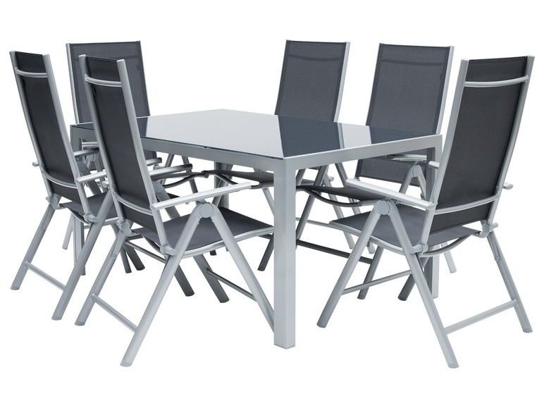 Aluminium tuintafel grijs