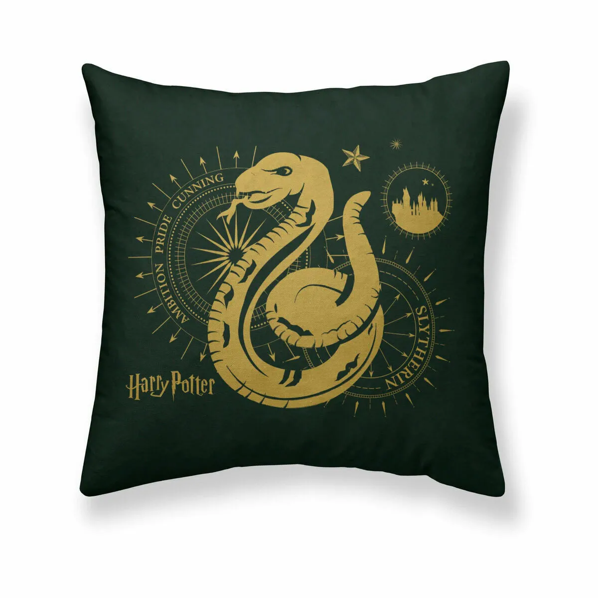 HARRY POTTER Housse de coussin Slytherin 50x50 cm - Vert