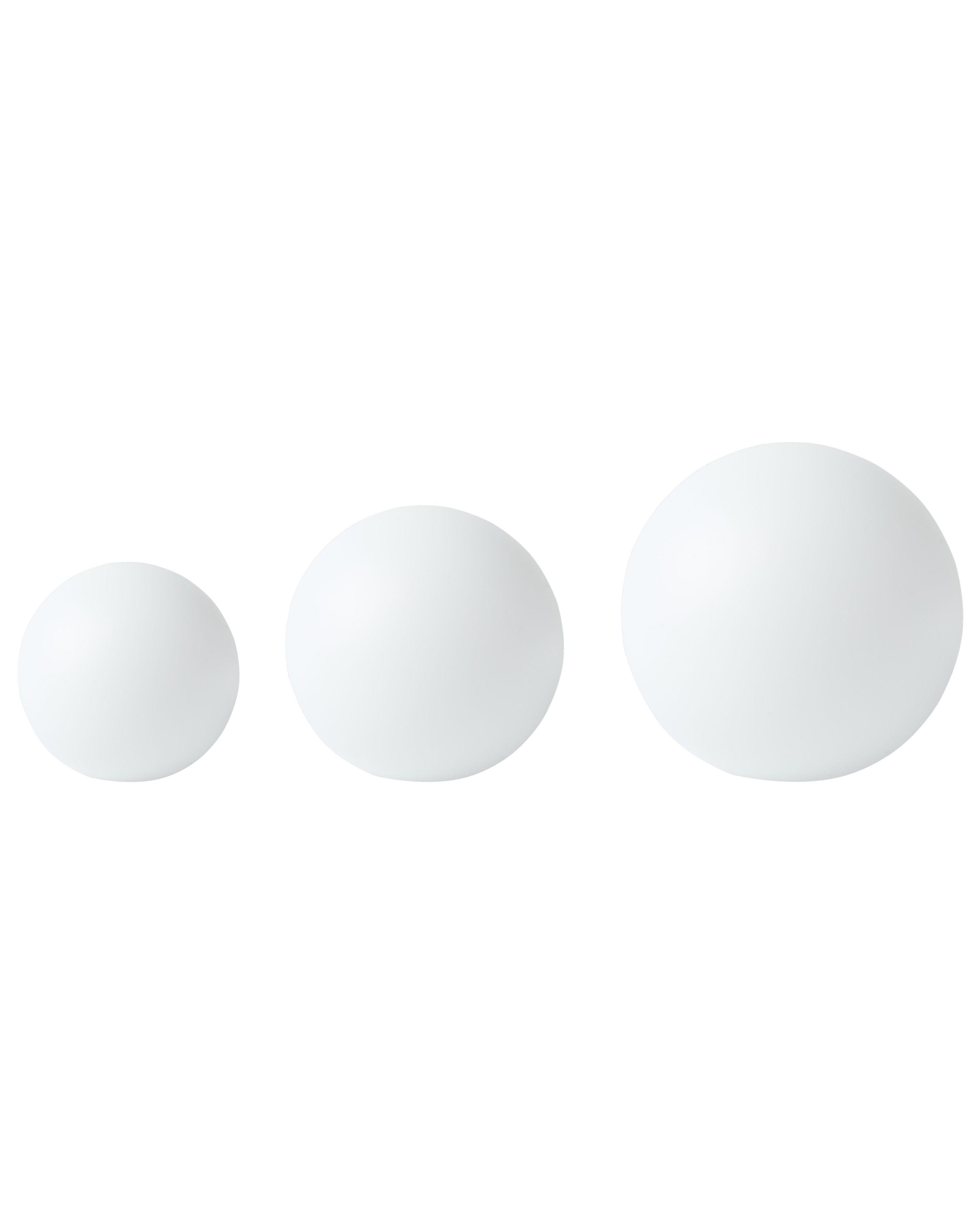 Set van 3 solar LED-bollampen voor buiten LOBAINA met afstandsbediening Wit