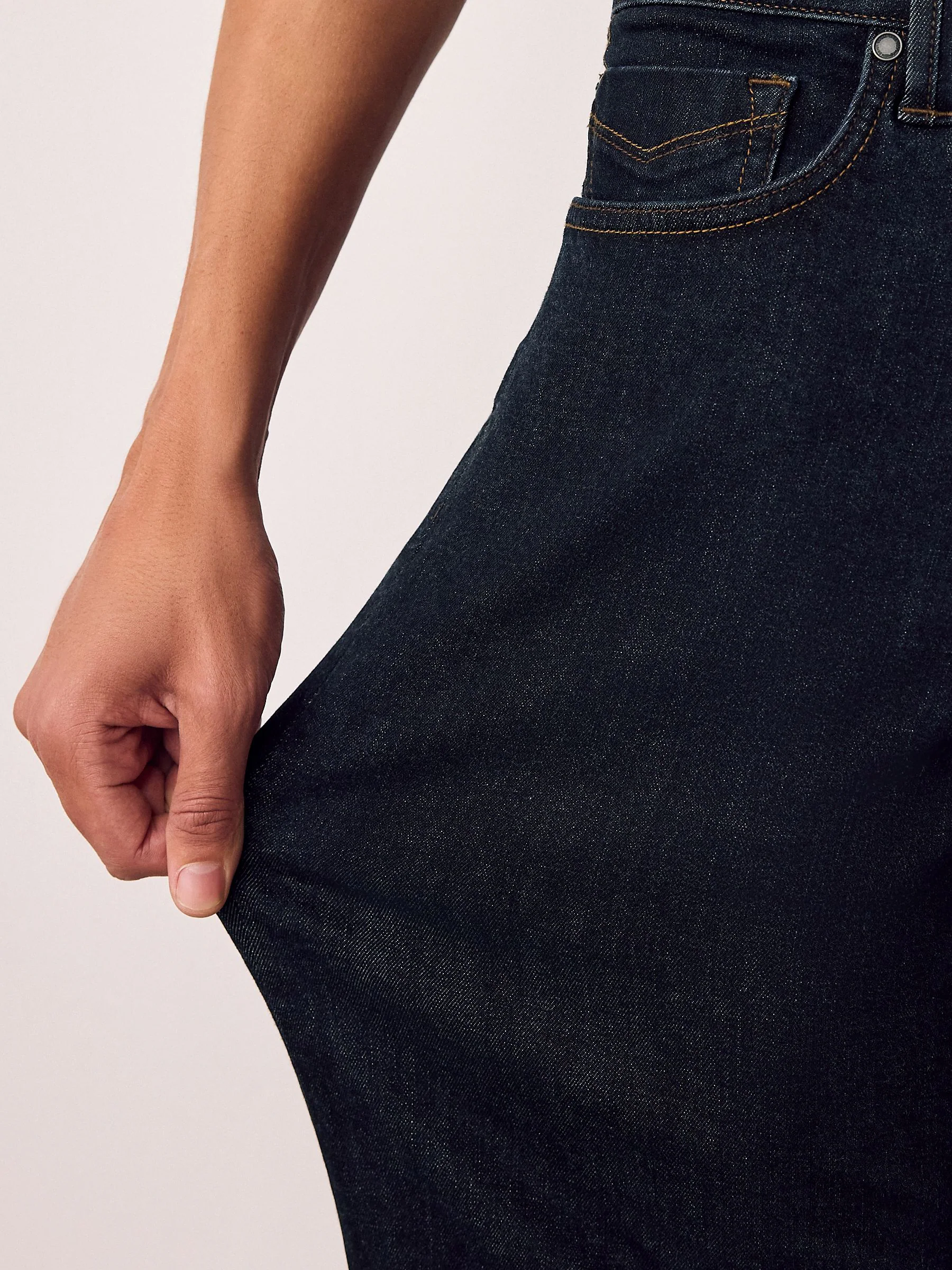 Blauw met wassing - Straight fit - Motionflex jeans