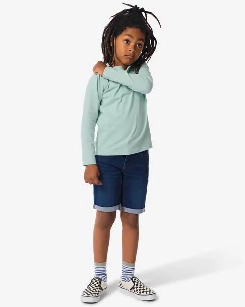 t-shirt coton flammé pour enfants bleu