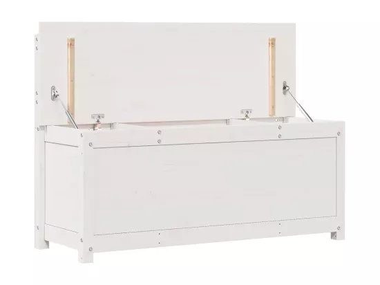 Banc Blanc 110x41x76,5 cm Bois de pin massif