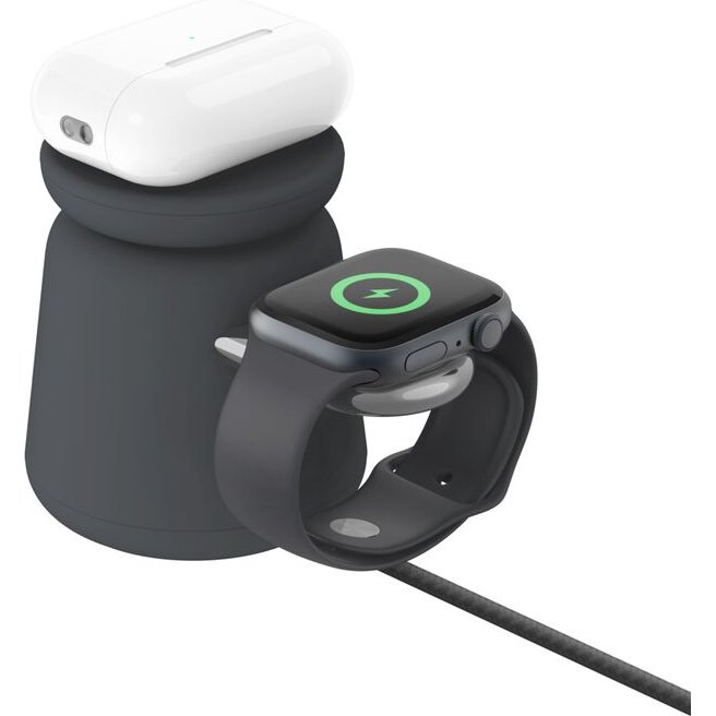 Belkin BoostCharge Pro Casques, Smartphone, Smartwatch Charbon de bois Secteur Recharge sans fil Charge rapide Intérieure