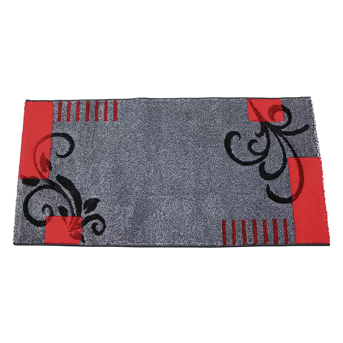 Maschinenteppich Onyx schwarz / rot