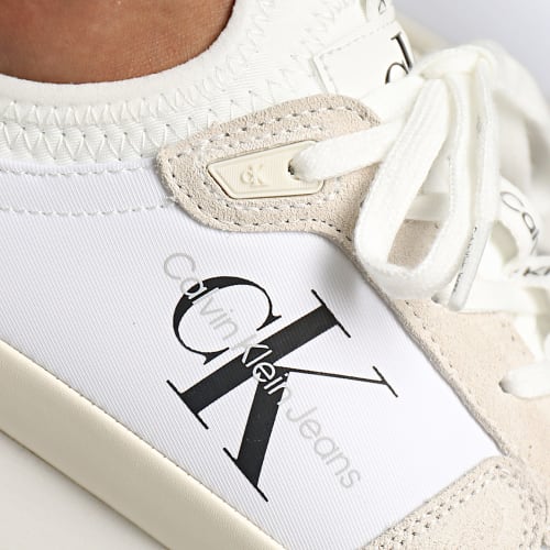 Baskets Runner Sock Laceup Ny-Lth 0553 Bright White Creamy White Black