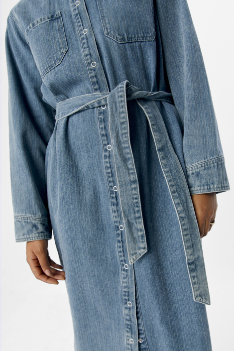 Object blauwe dames jurk