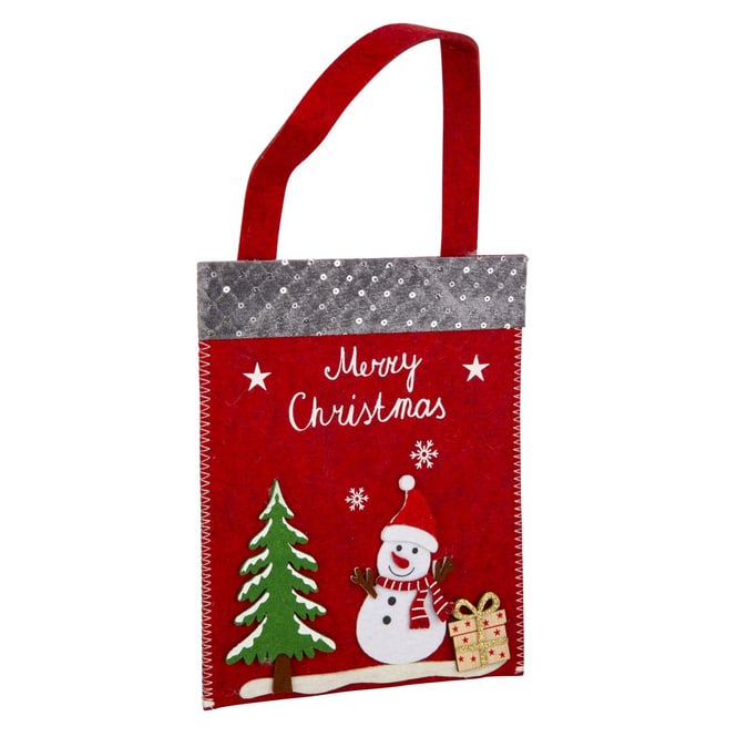 Geschenktäschchen -  Merry Christmas  - ca. 17,5 x 23/38 cm