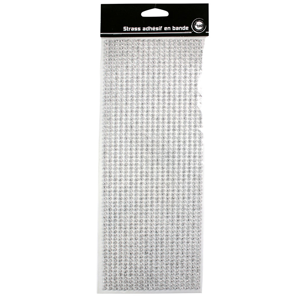 Strass adhésif argent D 0.4cm