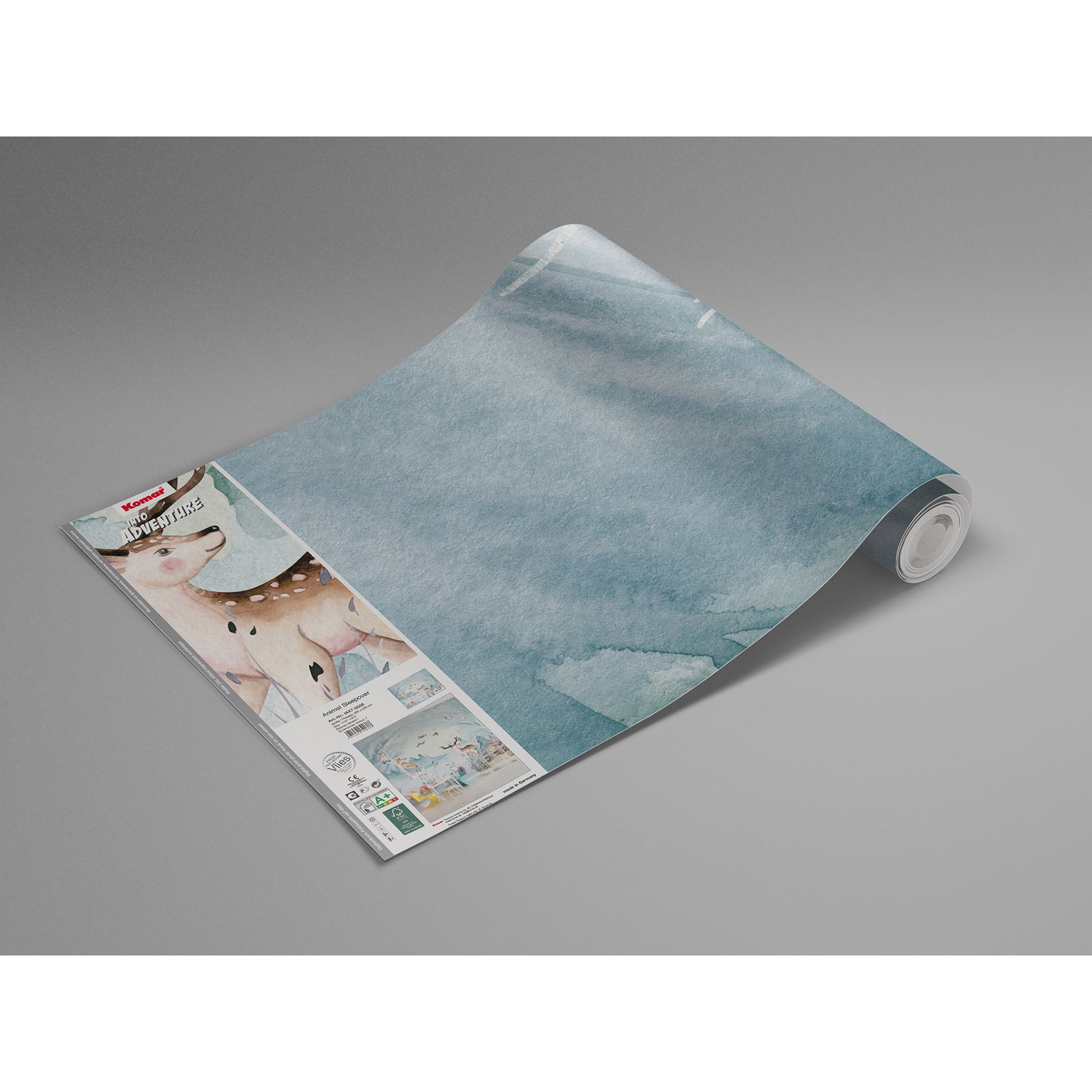 Vlies Fototapete ANIMAL SLEEPOVER - bunt - 350x280cm