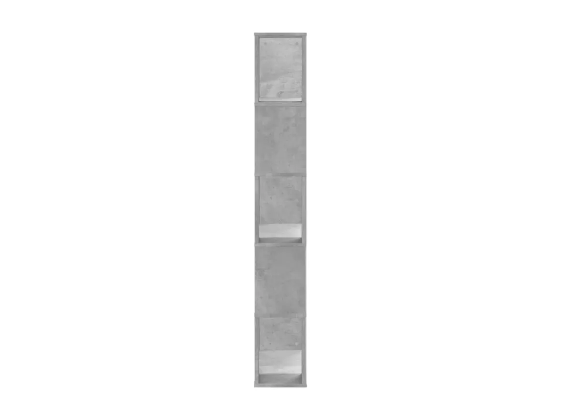 Bibliothèque 5 niveaux gris béton bois d'ingénierie