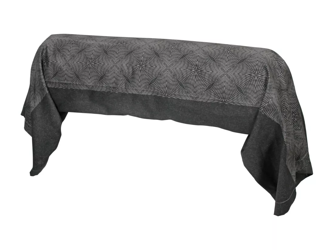 Taie de traversin 140x43 cm satin de coton TIAGO noir