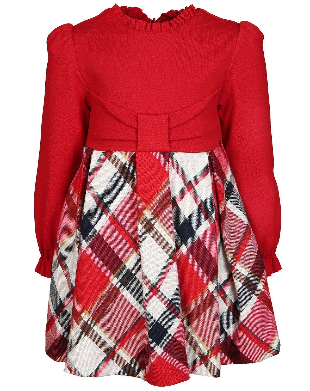 Langarm-Kleid WINTER CHECK in rot
