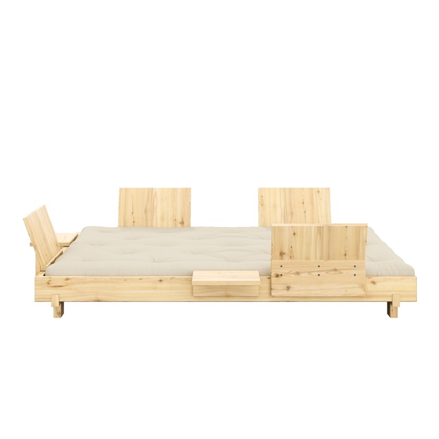 Karup Design Bett »Social Sofa Bed, mit verstellbarem Zubehör, inkl Matratze & Lattenrost« Bett wahlweise mit 2 oder 4 Rückenlehnen und 2 Ablagen. Mit Matratze