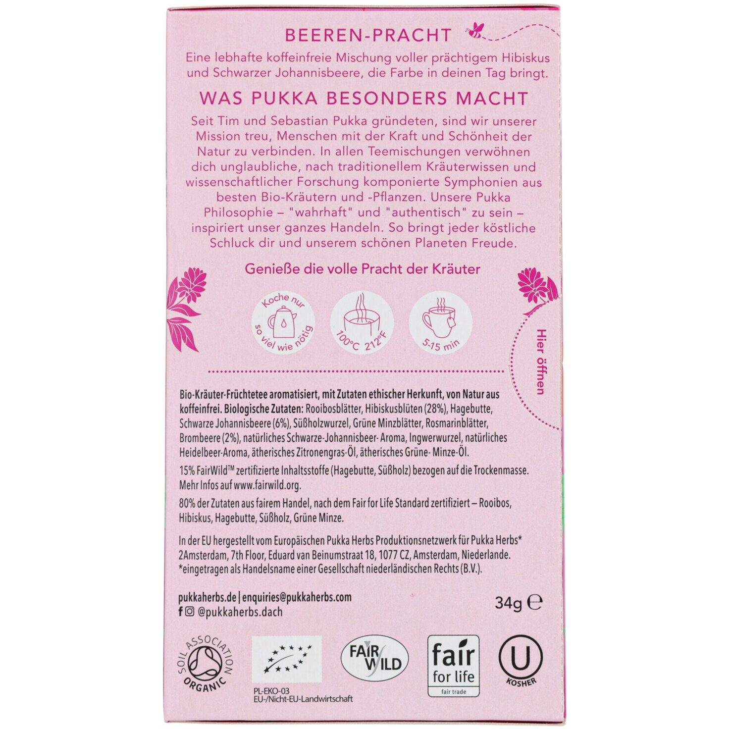Pukka Bio Morning Berry 20 Teebeutel