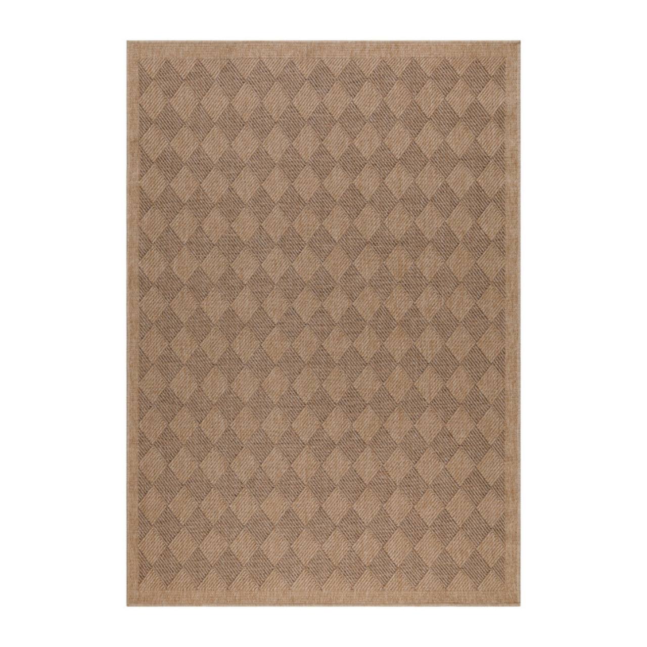In & Outdoor Teppich Wetterfest Läufer Beige - Balkon Teppich Wasserfest
