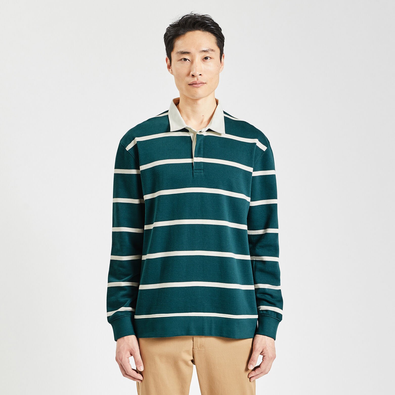 Sweat à col polo Vert