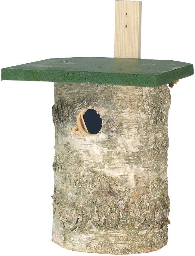 Vogelbescherming Nederland nestkast Birch Log naturel 23,5 x 18,1 x 30 cm