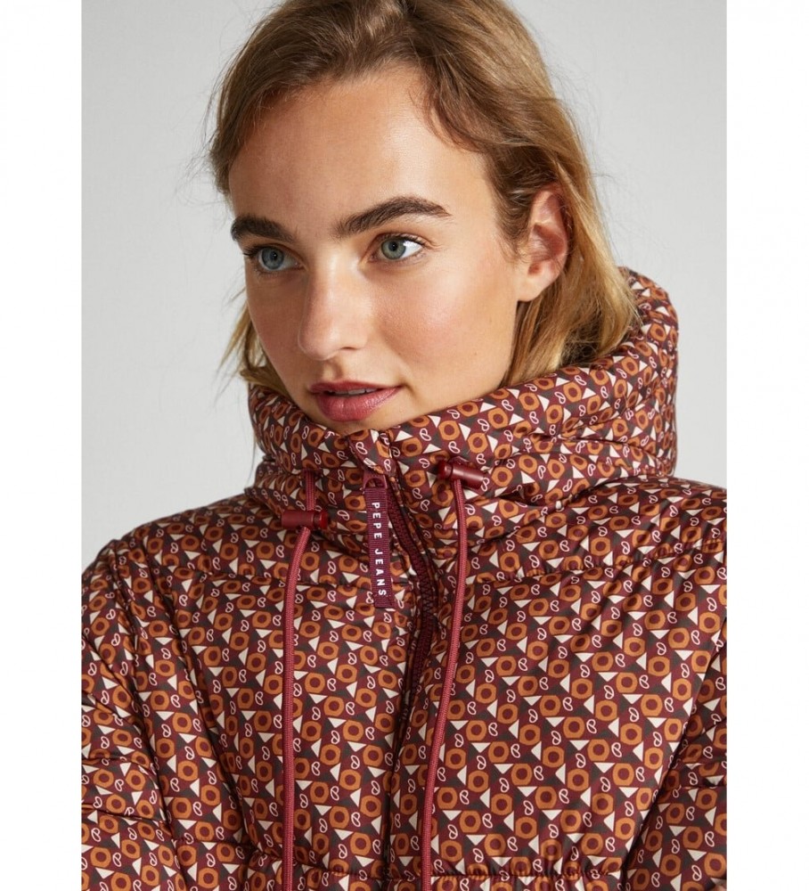 Jaqueta de plumas Pepe Jeans Misty Logo Borgonha