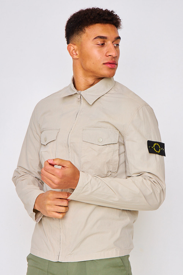 Surchemise zippée beige