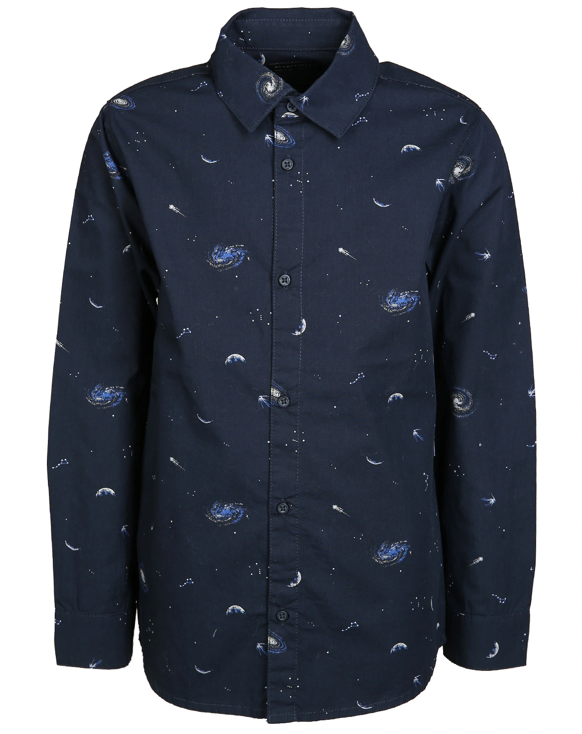 Langarm-Hemd SPACE in marineblau