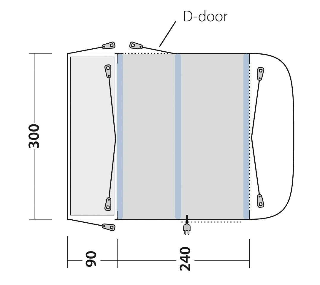 Outwell Newburg 240 Air – Aufblasbares Vorzelt