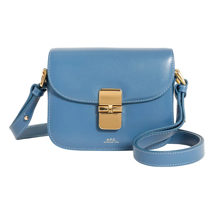 A.P.C. Sac Grace Mini Cuir Lisse | Bleu