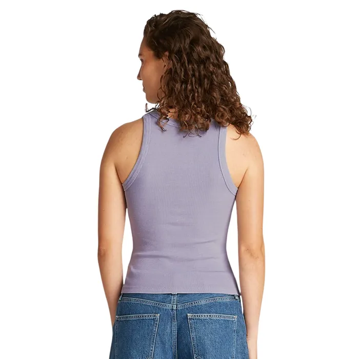 Calvin Klein Washed Woven Label Rib Tanktop Dames