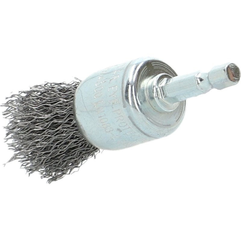 Brosse pinceau ondulée acier Norton Ø 25 mm pour perceuse