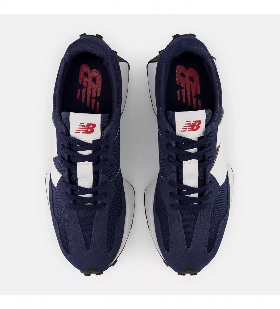 Tênis New Balance de couro 327 azul marinho