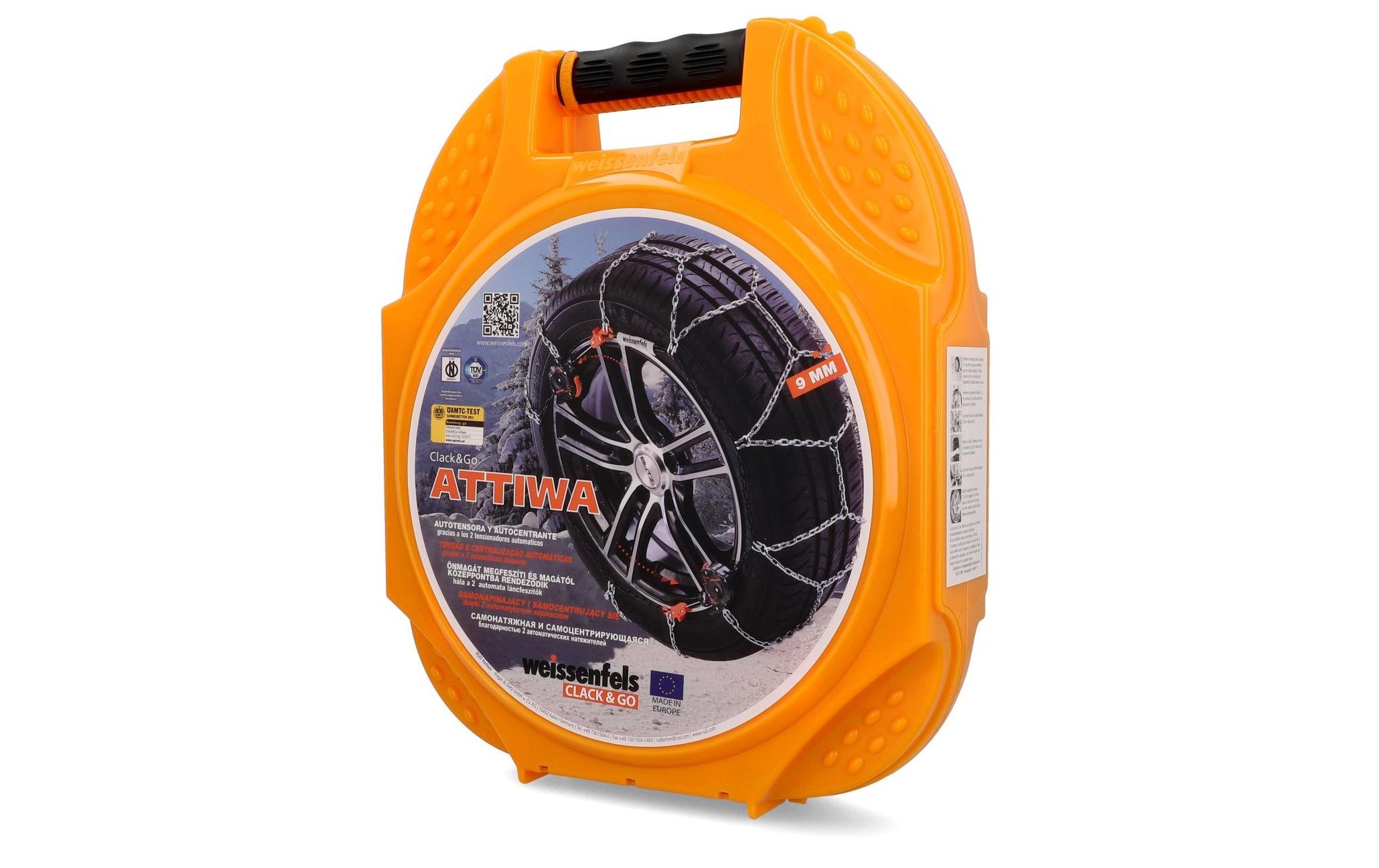 Stahlschneekette Attiwa Clack & Go 13<br>Schneekette mit zwei automatischen Spannungsvorrichtungen