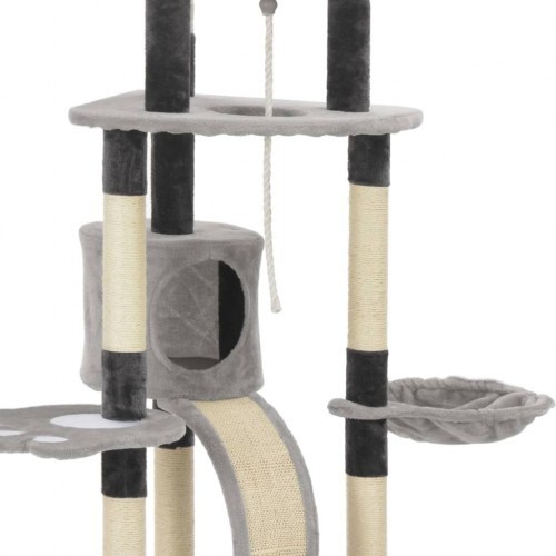 Arranhador para gatos com hastes de sisal, cinza