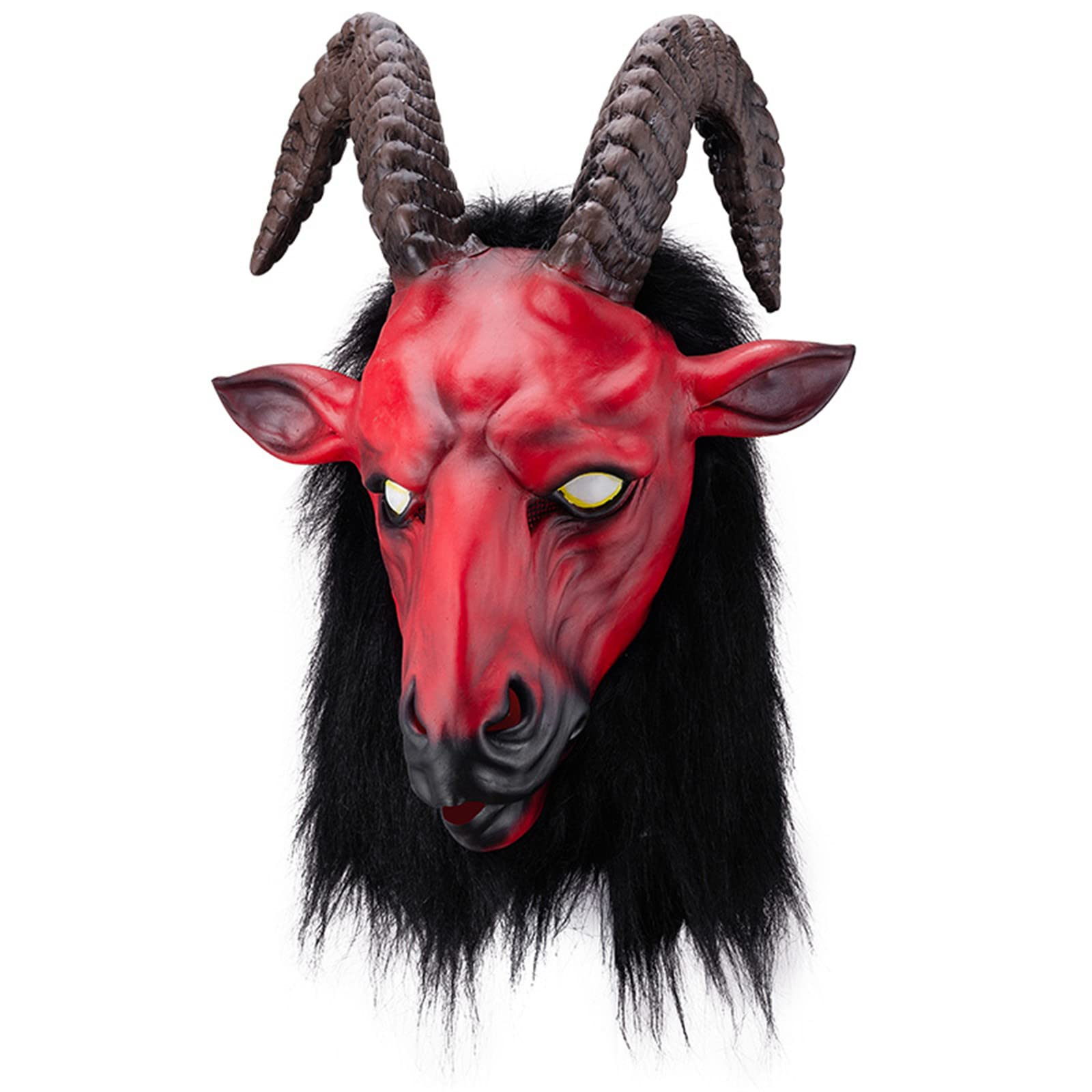 Latex Grusel Maske Halloween Gesichtsmaske Kostüm Zubehör Motto Party Accessoire Fasnachts Foto Requisite - Dämonen Antilope