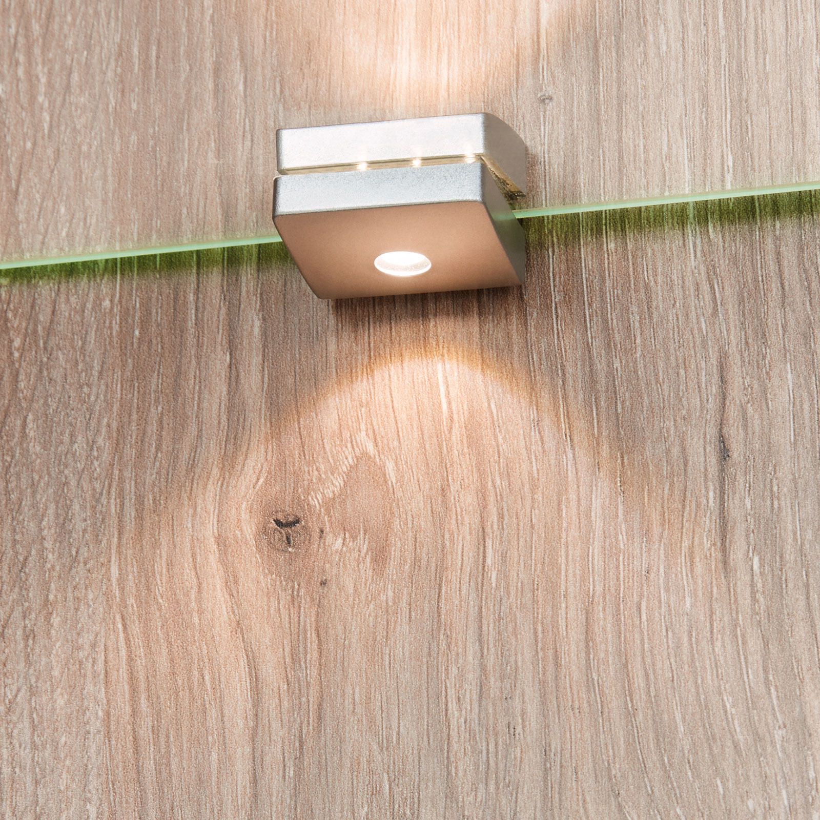 Hängevitrine - weiß-Viking Oak Nature - 45 cm