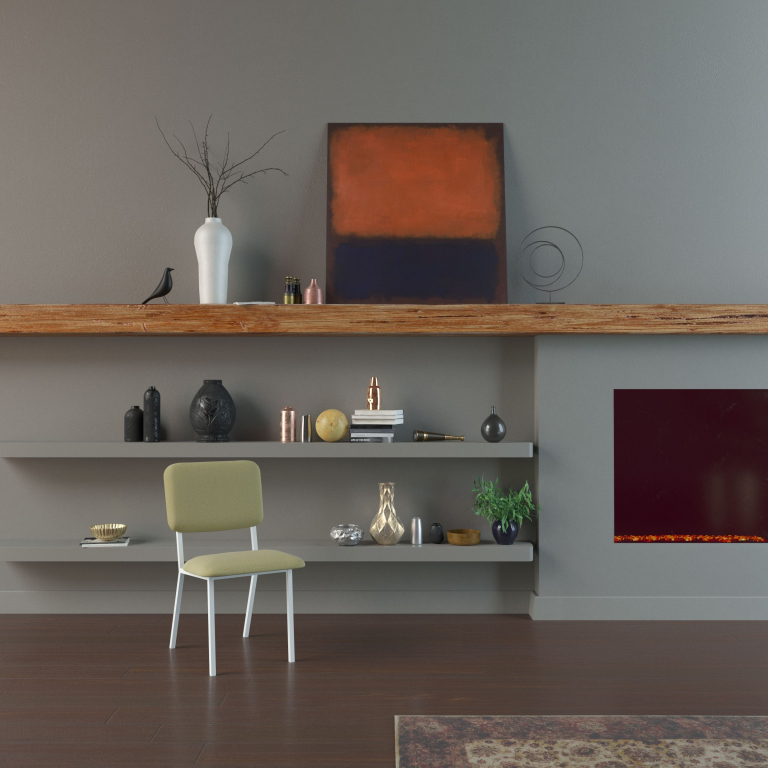 Studio HENK Co stoel met wit frame Kvadrat Hallingdal 65 - 110