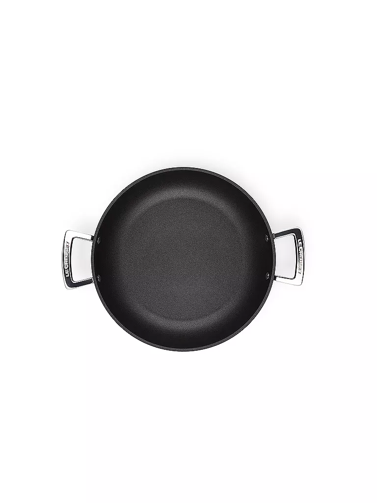 LE CREUSET Aluminium-Antihaft Profipfanne mit Glasdeckel 28cm Schwarz schwarz