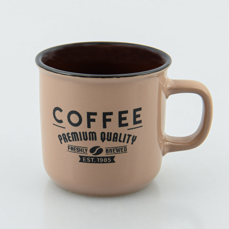 Mug droit 'coffee premium' en grès