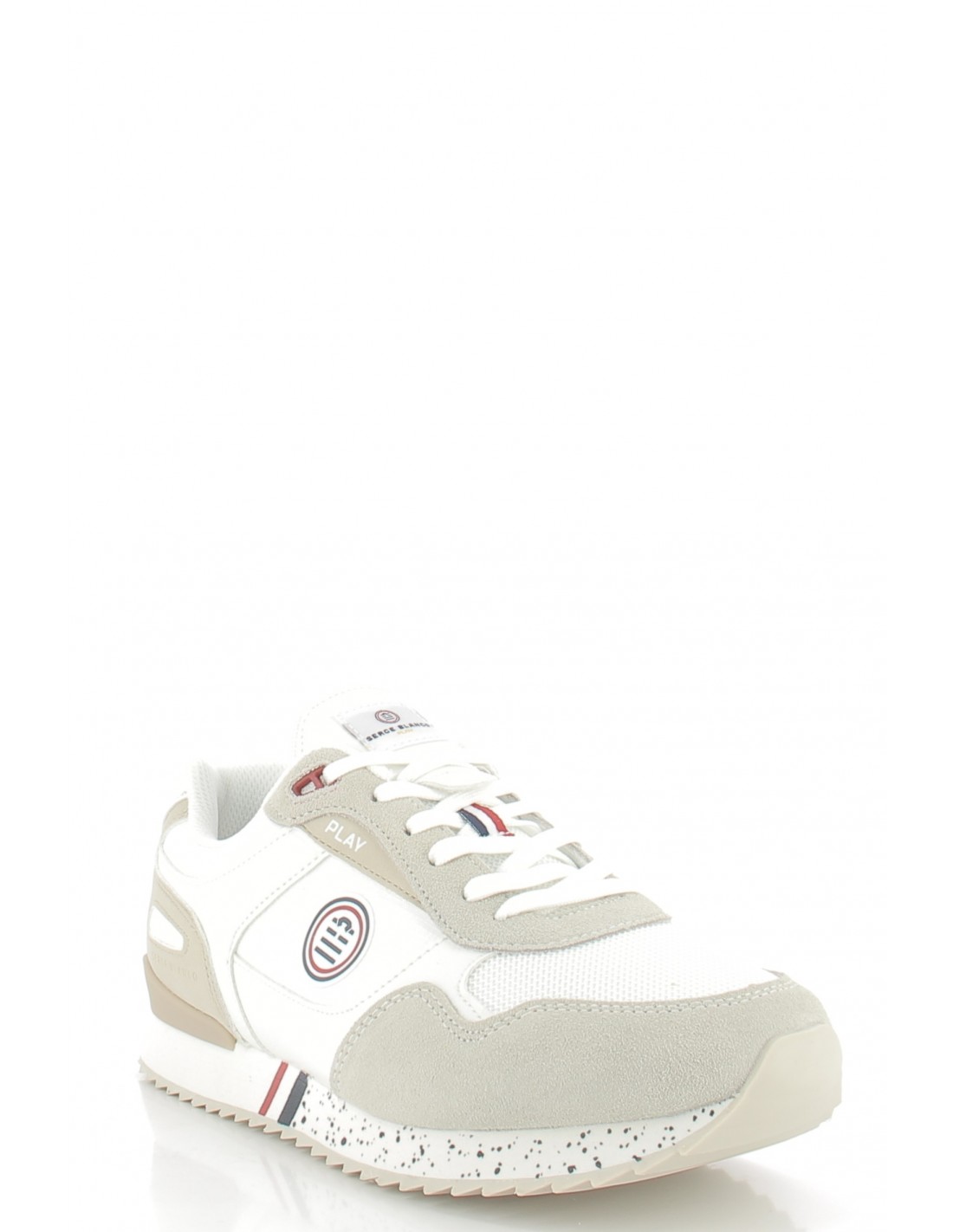 serge blanco baskets de ville homme cha1914p-1 blanc/beige