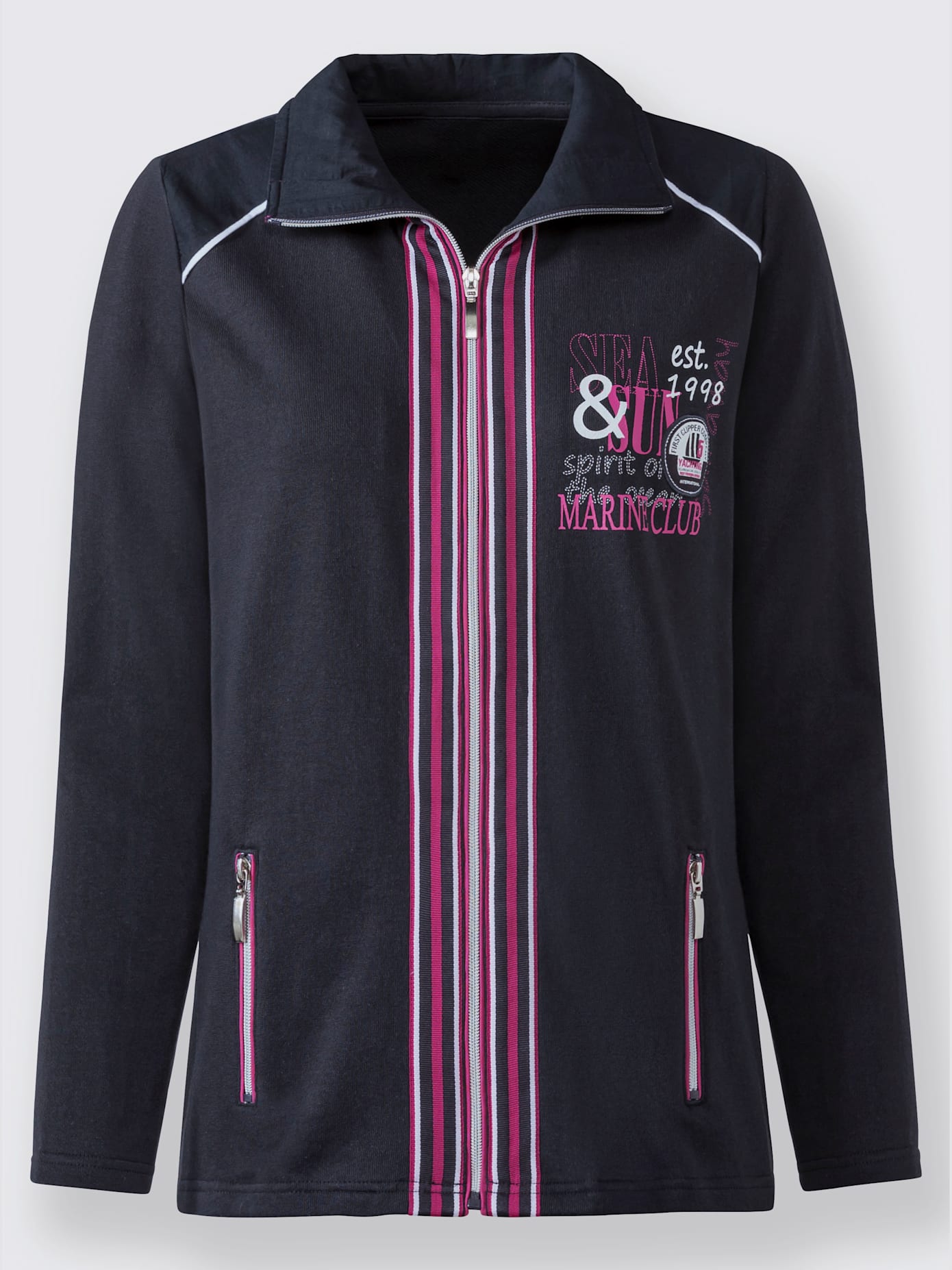 Veste sweat contrastes mode