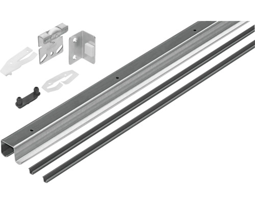 TopLine 2 schuifdeur complete set voor twee schuifdeuren, 2000 mm, verzinkt