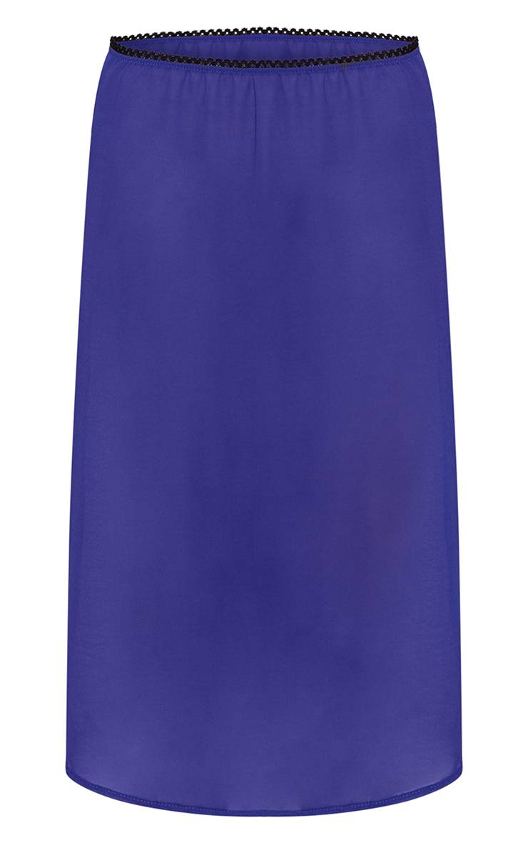 Bleu Cobalt Jupe Midi En Mousseline